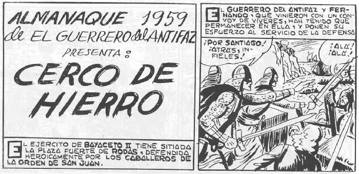 EL GUERRERO DEL ANTIFAZ. ALMANAQUE 1959