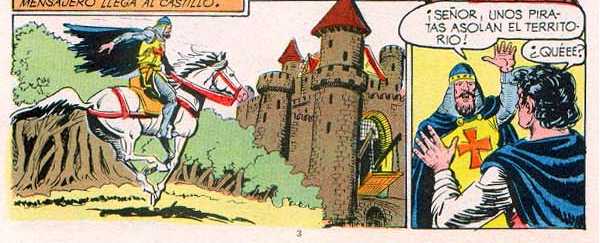 NUEVAS AVENTURAS DE EL GUERRERO DEL ANTIFAZ, PAGINA 3 NUMERO 1. CORTESIA DE MI AMIGO CASTO CORREA DE VIGO